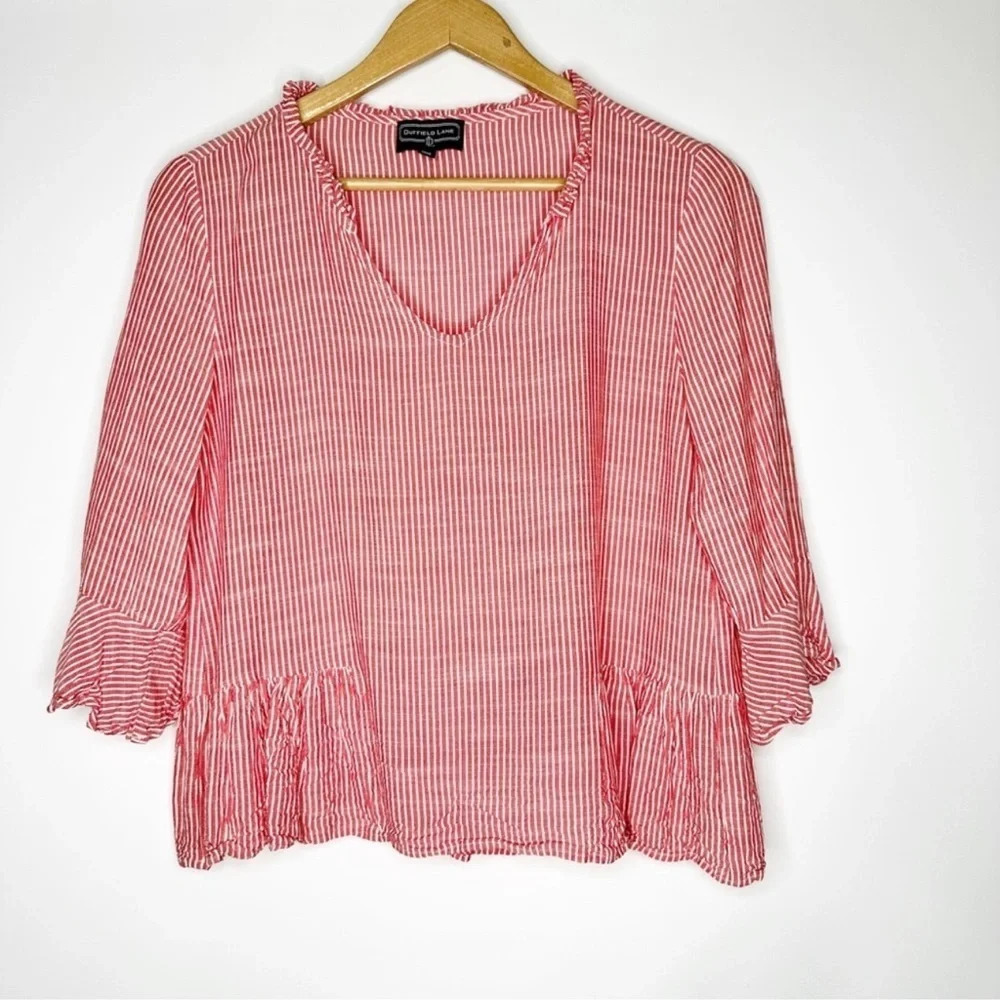 Duffield Lane Striped Cotton Top
Size Medium